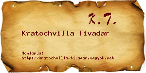 Kratochvilla Tivadar névjegykártya